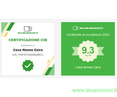 Camera inBed & Breakfast B&B Casa Nonna Zaira prezzo per persona €30