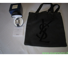 BORSA YVES-SAINT-LAURENT-MOD SHOPPER+OROLOGIO ORIG