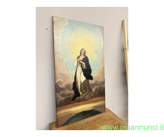 Antico dipinto olio su tela Immacolata concezione