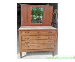 Cassettone Specchiera Antico in legno senza  piano