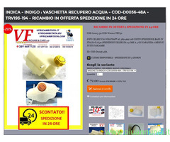 VASCHETTA RECUPERO ACQUA