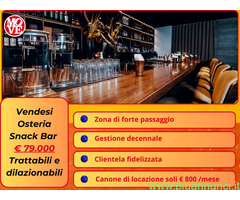Osteria, Cicchetteria, Snack Bar forte PASSAGGIO
