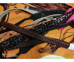 Cinture Intrecciate. Vera Pelle -Taglie piccole -