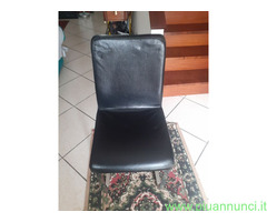 Sedia in similpelle colore nero