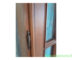Doppia porta vetrata all'inglese in legno Noce con