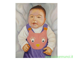 Ritratti di bambini in olio