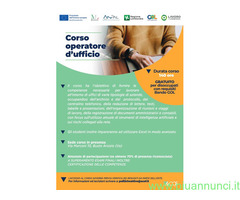 CorsoCorso gratuito di "operatore d'ufficio": per soli disoccupati