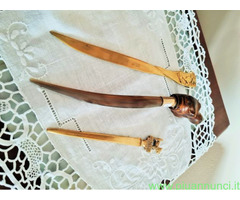 Piccola collezione n° 3 tagliacarte con effige di