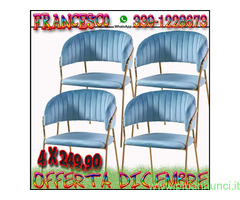 Sedie Imbottite Oro e Velluto