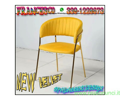 Sedie Imbottite Oro e Velluto