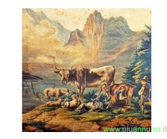 Scena agreste grande pannello a rullo da parete, a