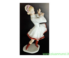Rara statuetta ballerina ungherese porcellana Wall