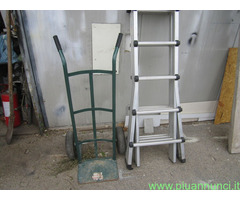 SCALA MULTIFUNZIONE IN ALLUMINIO+CARRELLO MERCI