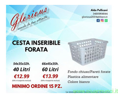 Cesta inseribile forata