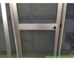PORTA-PORTONCINO IN ALLUMINIO CON VETRO CENTRALE