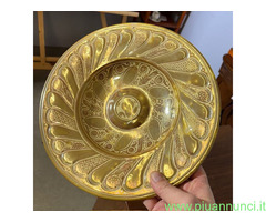 Antico piatto maiolica a Lustro oro Cantagalli