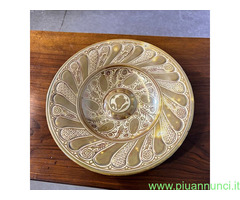 Antico piatto maiolica a Lustro oro Cantagalli