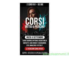 Corso6.Settembre iniziano i Corsi Tattoo Piercing