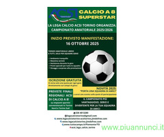 Campionato amatoriale di calcio a 8 giocatori.