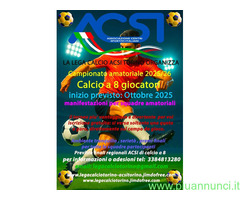 Campionato amatoriale di calcio a 8 giocatori.