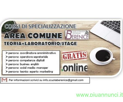 CorsoCORSI DI SPECIALIZZAZIONE AREA AMMINISTRATIVA GRATUITI