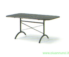 MWH Tavolo ribaltabile lamiera stirata 160x95 cm