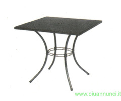 Tavolo acciaio smontabile colore grigio 60x60 cm