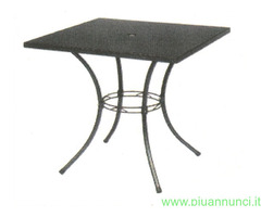 Tavolo acciaio smontabile colore grigio 75x75 cm