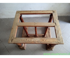 Tavolo Antico 1800 grezzo in legno Noce e Abete,