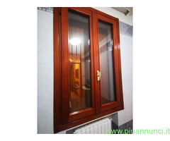 9 finestre e 2 porte finestre, legno massiccio