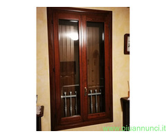 9 finestre e 2 porte finestre, legno massiccio