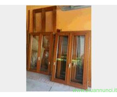 9 finestre e 2 porte finestre, legno massiccio