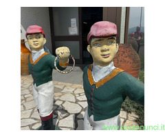 Antica coppia di sculture made in Usa in ghisa da