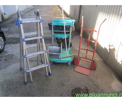 CARRELLO X PULIZIE AZIENDALE+SCLETTO+CARRELLO PACC