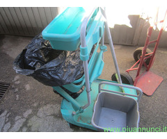 CARRELLO X PULIZIE AZIENDALE+SCLETTO+CARRELLO PACC