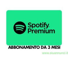 Spotify premiujm 3 mesi di abbonamento