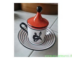 Gio Ponti tazzina con coperchio e piattino, edizio