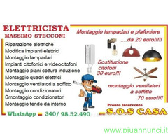 Montaggio lampadario Roma Talenti