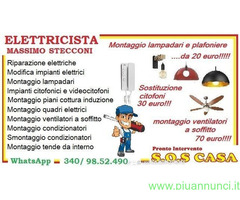 Montaggio lampadari Roma piazza bologna