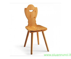 Sedie tirolesi  in pino grezzo per baite e rifugi